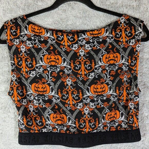 Killstar Fascinate Crop Top Size Large halloween pumpkin goth - Picture 6 of 8